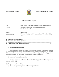 Tax Court of Canada - International Conference on Taxpayer Rights