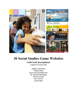 30 Social Studies Game Websites