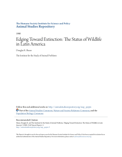 Edging Toward Extinction: The Status of Wildlife in Latin America