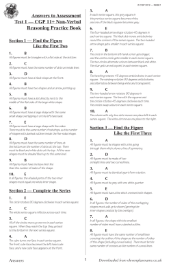 Answers to Assessment Test 1 &mdash; CGP 11+ Non