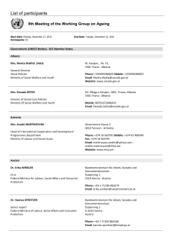 List of participants