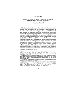arbitration in the federal courts: aftermath of the trilogy