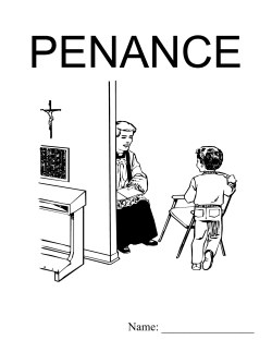 Penance Activity Booklet