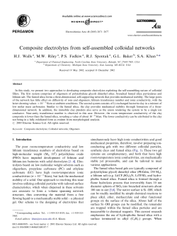 Composite electrolytes from self
