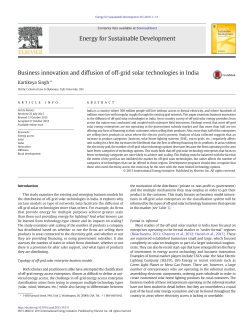 Business innovation and diffusion of off