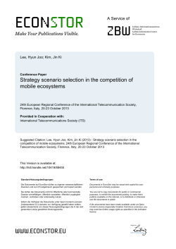 Strategy scenario selection in the competition of mobile ecosystems