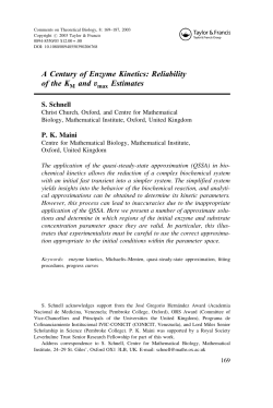 A Century of Enzyme Kinetics: Reliability of the