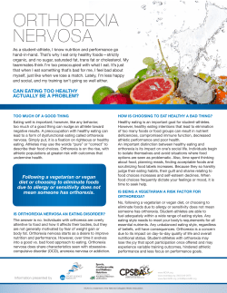 orthorexia nervosa