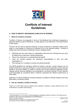 Conflicts of Interest Guidelines