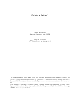 Collateral Pricing - Nittai K. Bergman