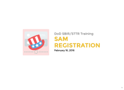 sam registration - DoD SBIR / STTR