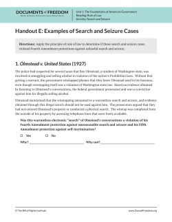Handout E: Examples of Search and Seizure Cases