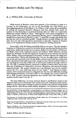 Beckett`s Molloy and The Odyssey