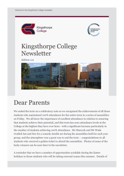 31 March 2017 - Kingsthorpe College