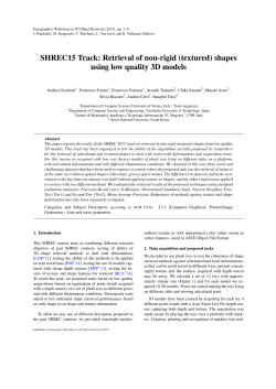 SHREC15 Track: Retrieval of non-rigid (textured) shapes using low
