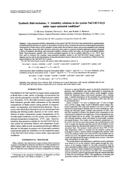 Synthetic fluid inclusions. V. Solubility relations in the system NaCl
