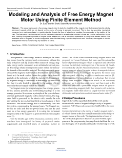Modeling and Analysis of Free Energy Magnet Motor