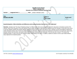 ELA Unit 4 - Magoffin County Schools