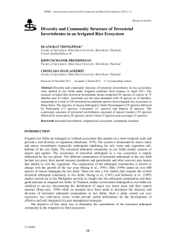 Diversity and Community Structure of Terrestrial Invertebrates in