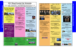 2017 Boyd County Fair Schedule