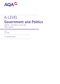 A-level Government and Politics Mark scheme Unit 03A