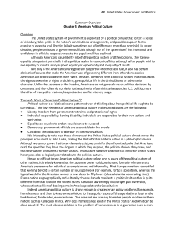 AP United States Government and Politics Summary Overview