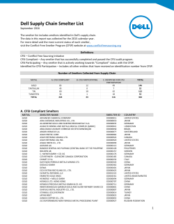Dell Supply Chain Smelter List