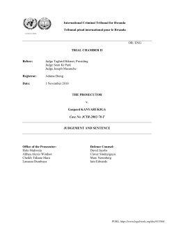 Judgement and Sentence - ICC