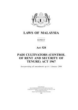 Act 528 PADI CULTIVATORS (CONTROL OF RENT AND