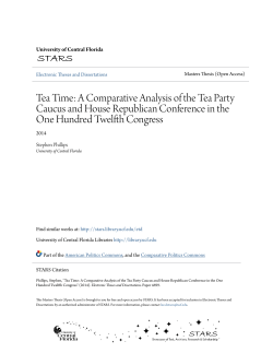 Tea Time: A Comparative Analysis of the Tea Party Caucus