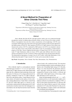A Novel Method for Preparation of Silver Chloride Thin Films