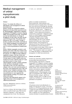 Medical management of orbital myocysticercosis: a pi lot