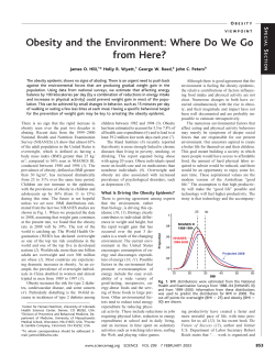 Obesity and the Environment: Where Do We Go from Here?