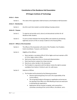 RHA Constitution - Oregon Institute of Technology