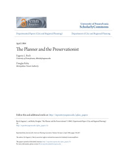The Planner and the Preservationist
