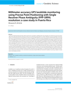 Millimeter-accuracy GPS landslide monitoring using Precise Point
