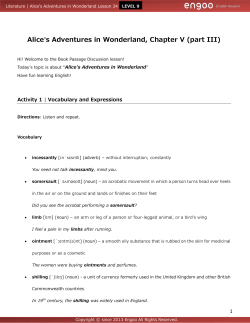 Alice`s Adventures in Wonderland, Chapter V (part III)