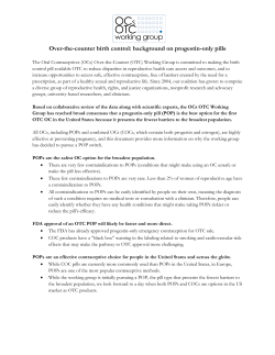 Over-the-counter birth control: background on progestin
