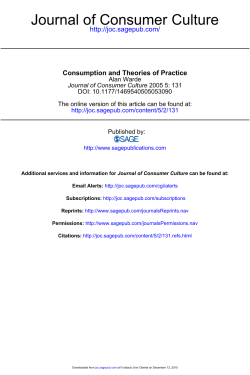 Journal of Consumer Culture