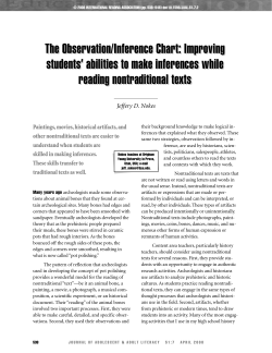 The Observation/Inference Chart: Improving students