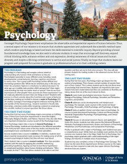 Psychology - Gonzaga University