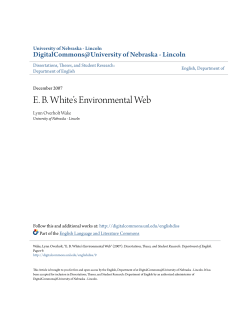 EB White`s Environmental Web - DigitalCommons@University of