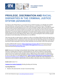 Privilege, Discrimination, and Racial Disparities in the Criminal