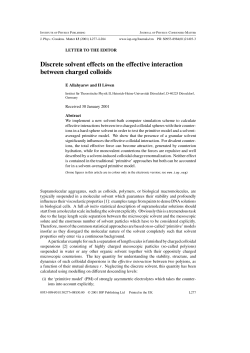 Discrete solvent effects on the effective interaction between charged