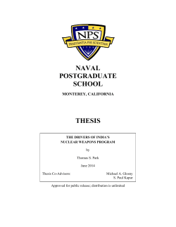 NAVAL POSTGRADUATE SCHOOL THESIS