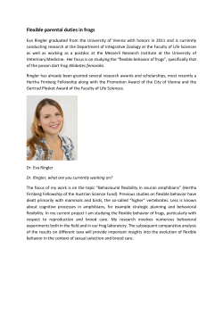 Flexible parental duties in frogs