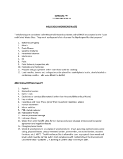 SCHEDULE “A” TO BY-LAW 2010-18