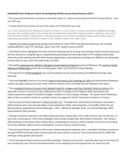 Highlights - Chapel Hill Friends