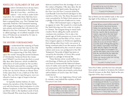 pentecost: fulfillment of the law the mystery foreshadowed