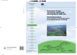 Assessment of plans and projects significantly affecting Natura 2000